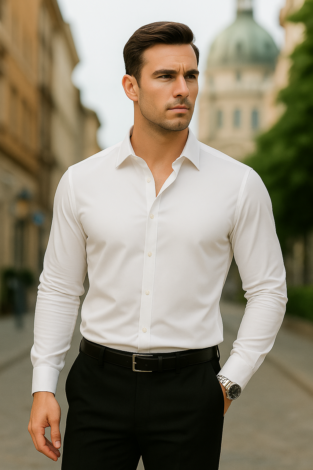 Edward | Premium Stretch-Fit Shirt Men Shirts
