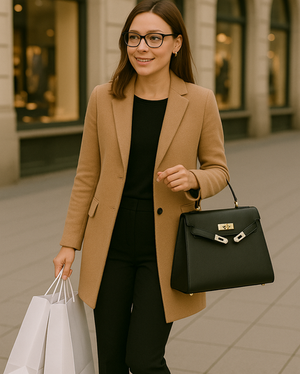 Elegant Compact Leather Handbag Fashion