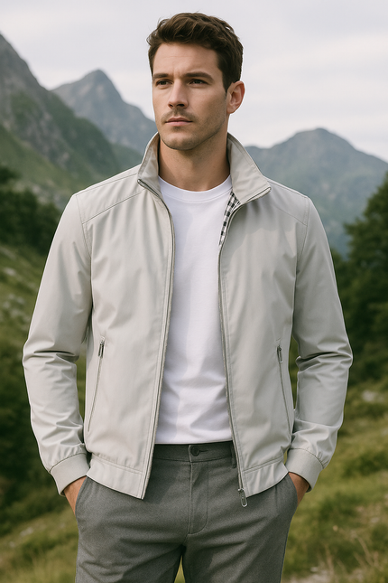Men's Windproof Summer Jacket Gray Jackets
