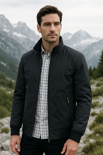 Men's Windproof Summer Jacket Black Jackets