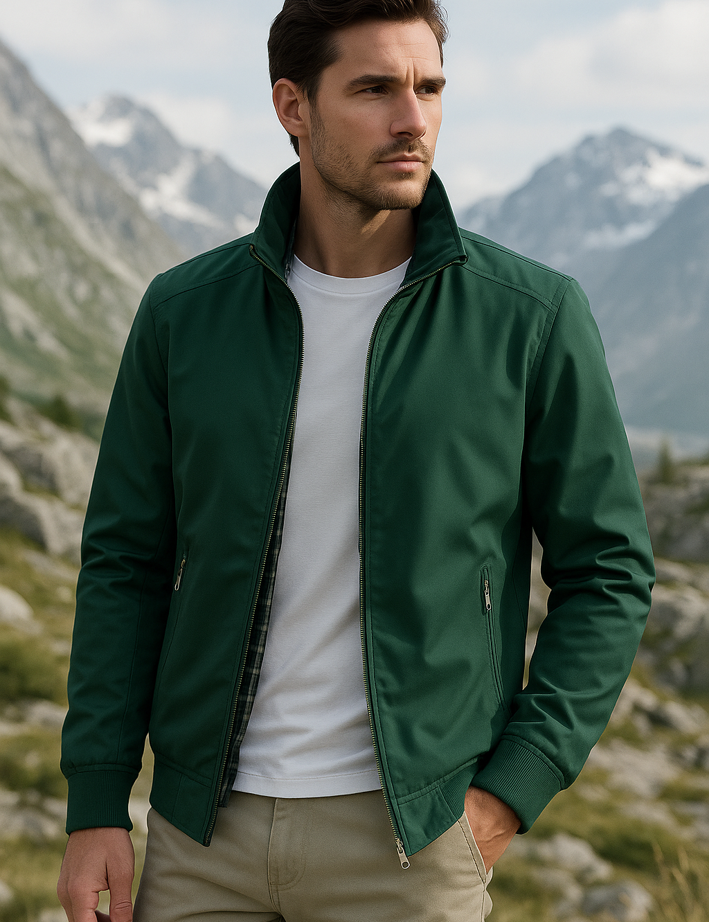 Men's Windproof Summer Jacket Green Jackets