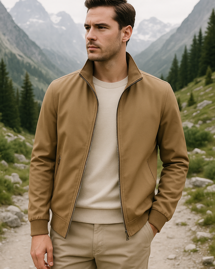 Men's Windproof Summer Jacket Khaki Jackets
