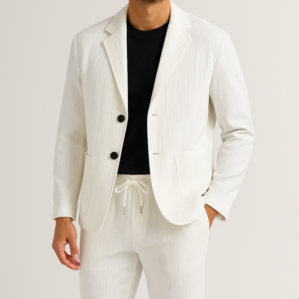 Alvari Linen Blazer Set Men Set