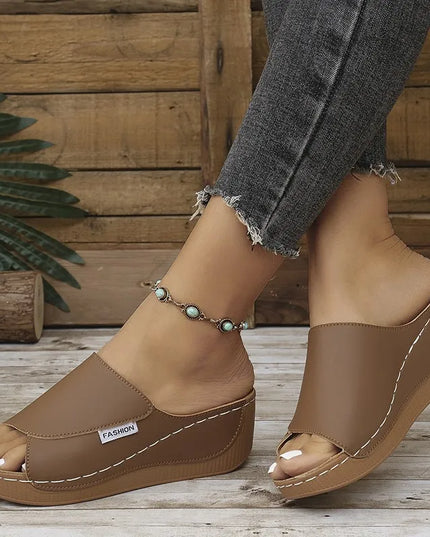 Cleo™ - Summer Wedge Slide Sandals Sandals