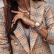 Women's Checkered Blazer Blazers