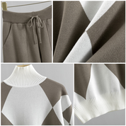 Allure Knit Two-Piece Set – Diamond Pattern Softwear Two Piece Outfits