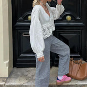 Suzie | High-waisted trousers with straight legs kleding
