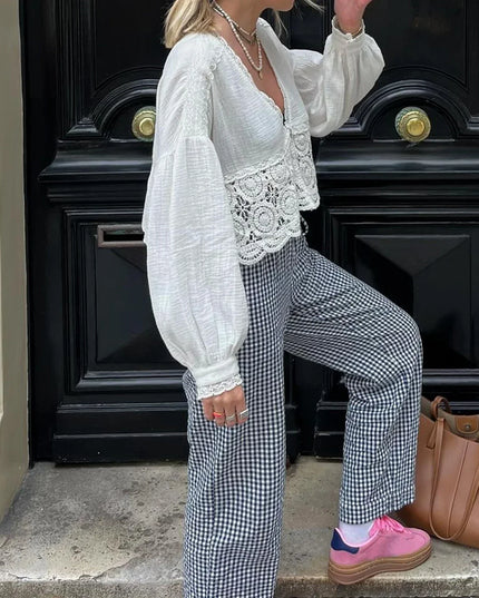 Suzie | High-waisted trousers with straight legs kleding