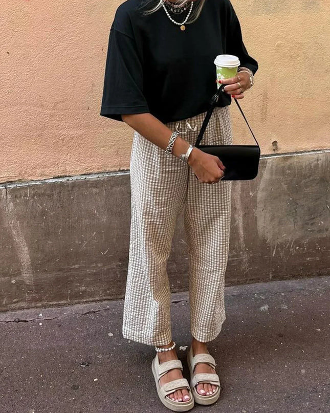 Suzie | High-waisted trousers with straight legs kleding