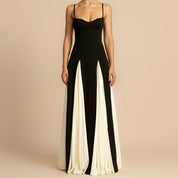 Contrast Sling Dress Women's Fashion