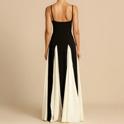 Contrast Sling Dress Women's Fashion