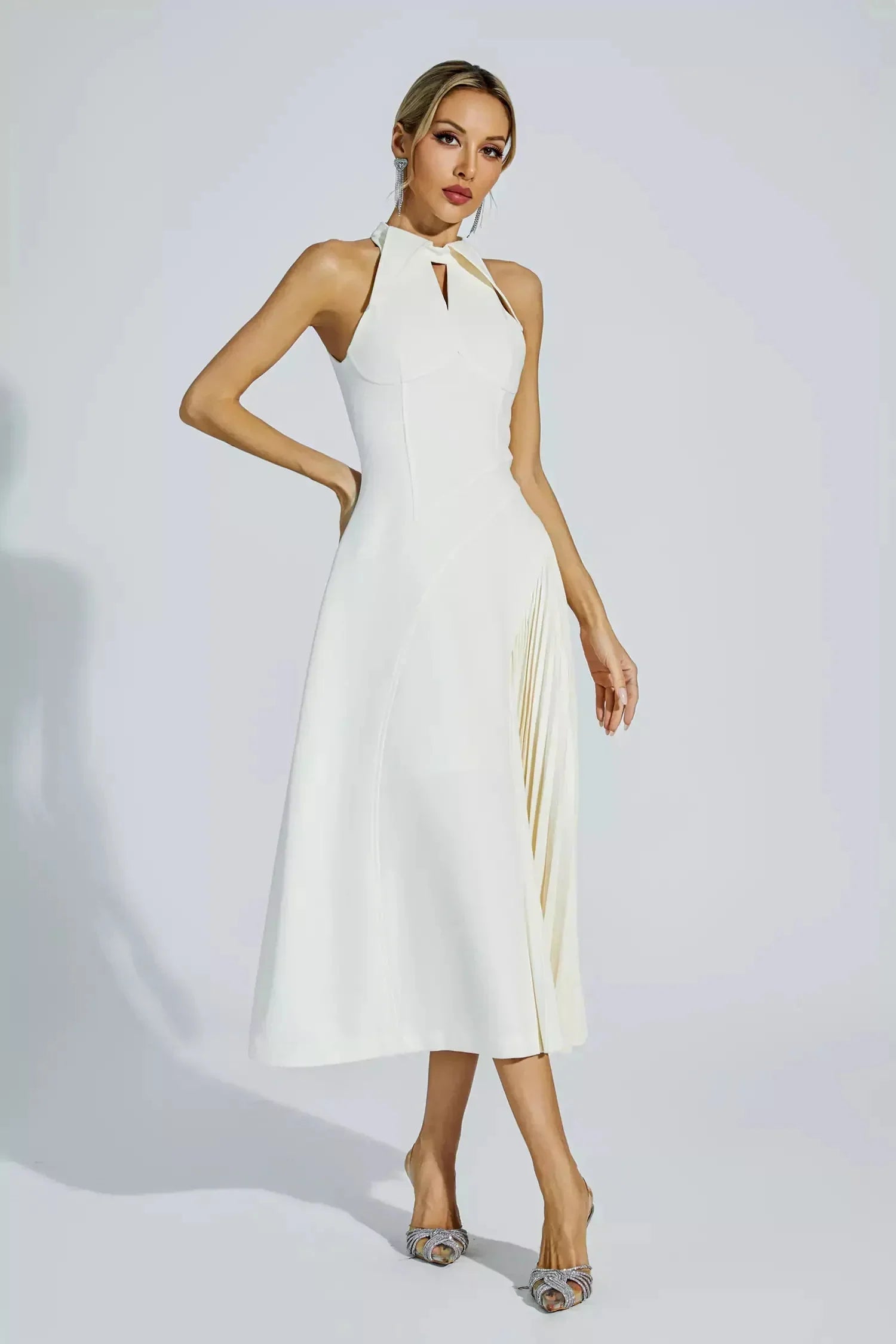 Cameron™ | Ruffled Sleeveless Midi Dress Dresses