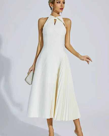Cameron™ | Ruffled Sleeveless Midi Dress L Dresses