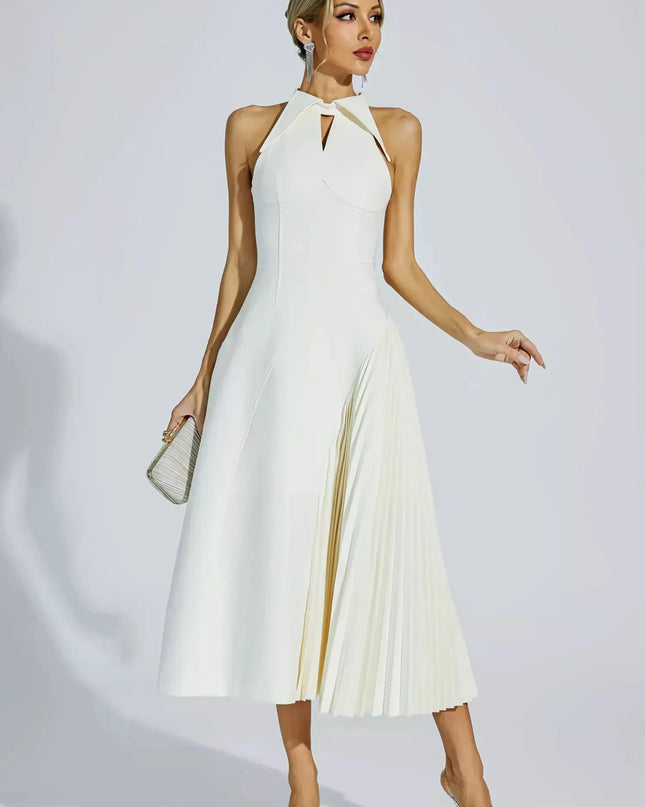 Cameron™ | Ruffled Sleeveless Midi Dress L Dresses