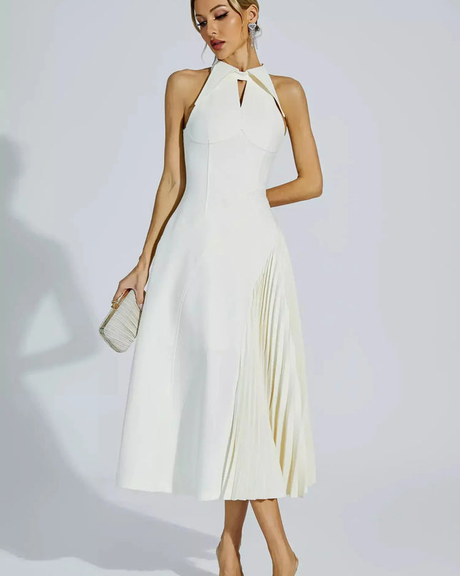 Cameron™ | Ruffled Sleeveless Midi Dress M Dresses