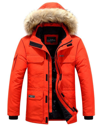Stylish Hooded Insulated Winter Jacket Red Jackets