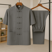 Men's Casual Shirt and Pants Sets Deep Ash Men Set