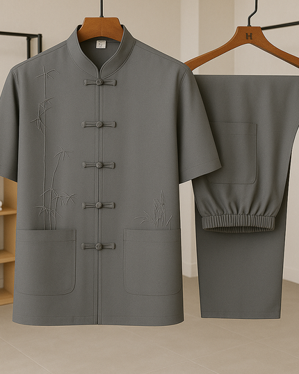 Men's Casual Shirt and Pants Sets Deep Ash Men Set