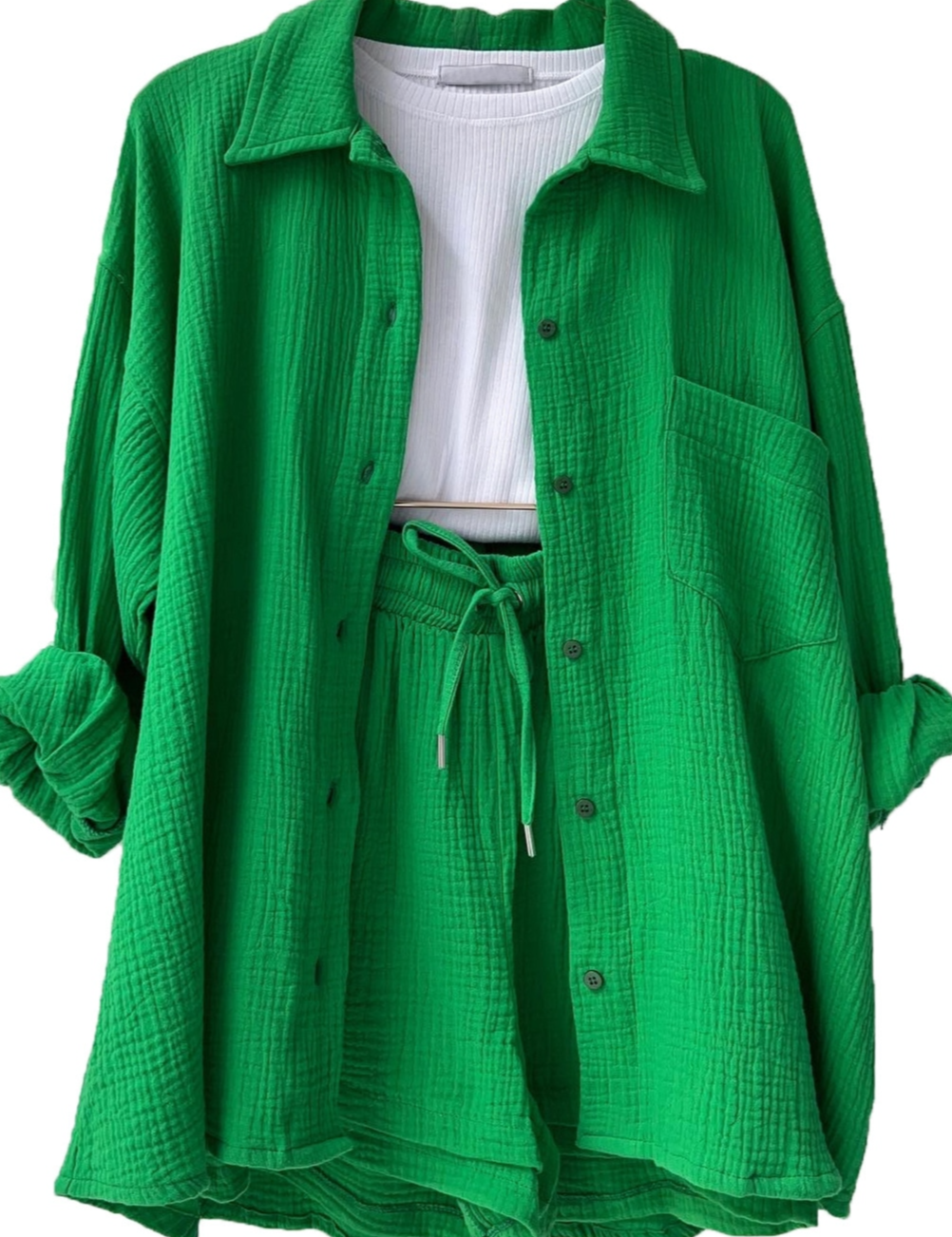 Emilia | Cotton Suit for Women Green