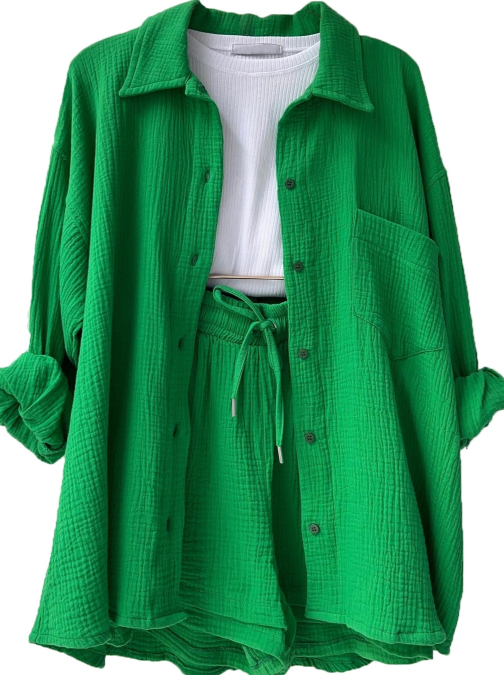 Emilia | Cotton Suit for Women Green
