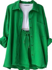 Emilia | Cotton Suit for Women Green