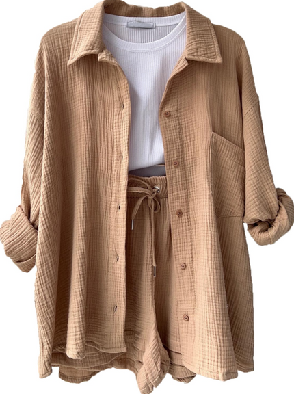 Emilia | Cotton Suit for Women Khaki