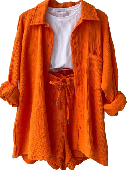 Emilia | Cotton Suit for Women Orange
