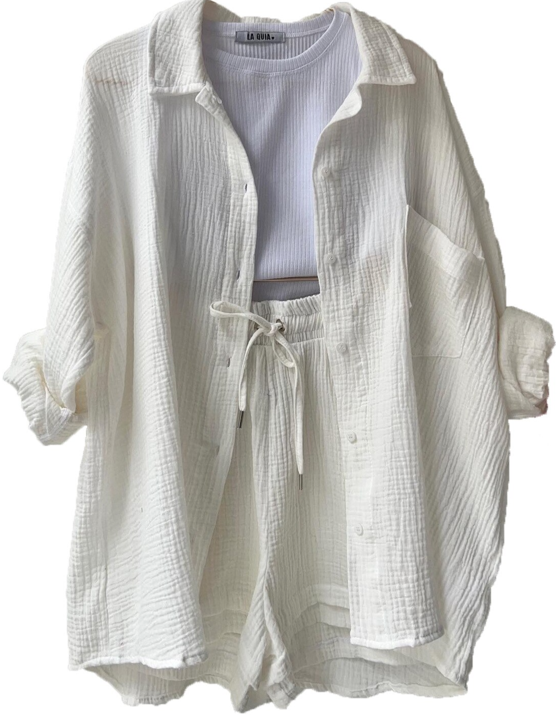 Emilia | Cotton Suit for Women White