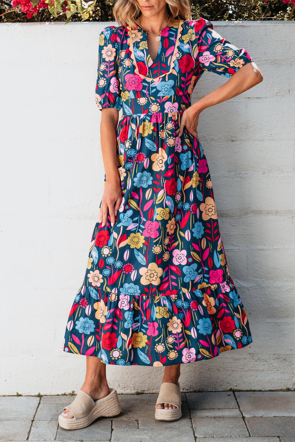 Alegri | Floral Pop Maxi Dress Dresses