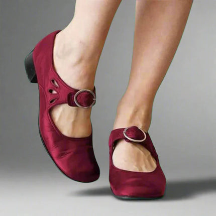 Denisa – Orthopaedic Leather Sandals Chestnut Red Sandals