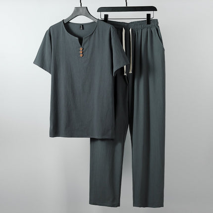 Drift Linen Set Dark Gray Men's Clothing