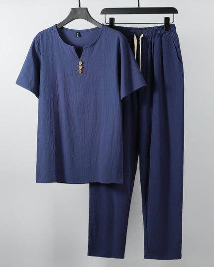 Drift Linen Set Blue Men's Clothing