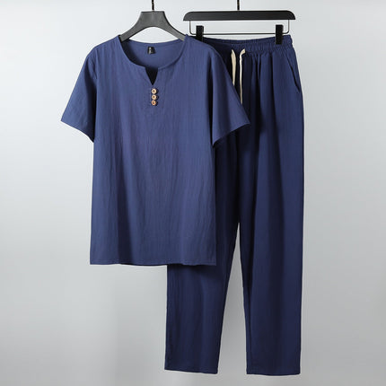 Drift Linen Set Blue Men's Clothing