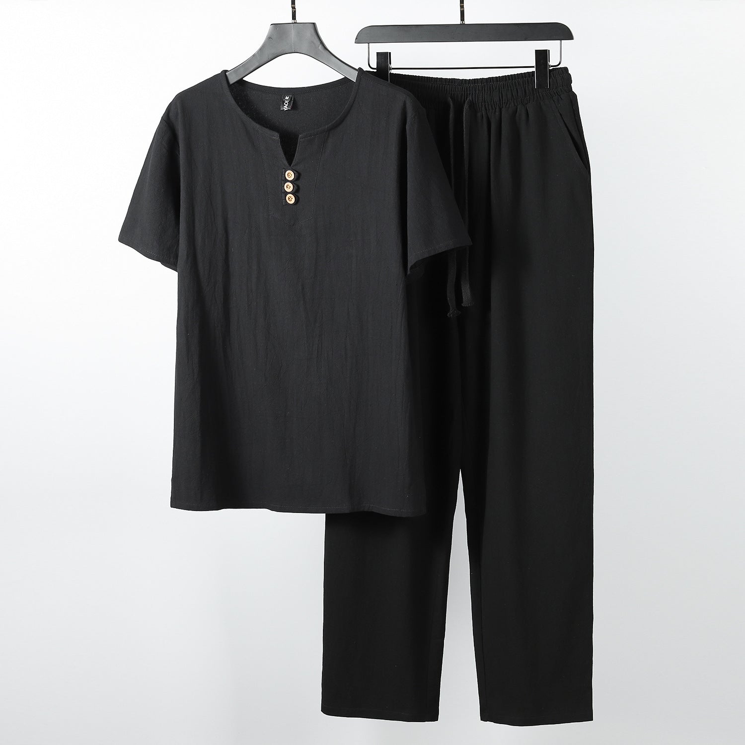 Drift Linen Set Black Men's Clothing