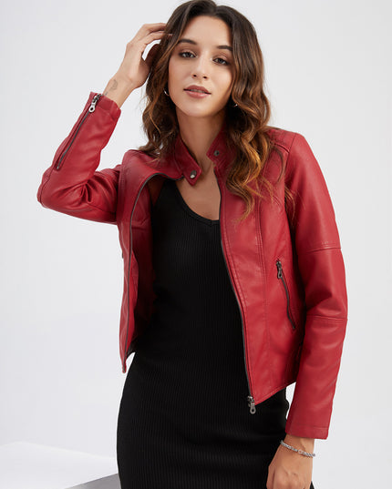 Women's Slim Leather Jacket Jackets