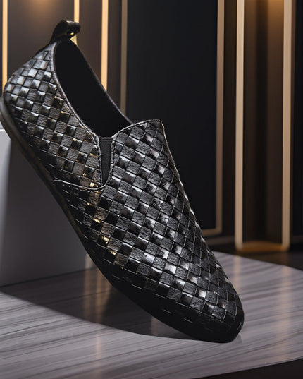 Stock Woven Slip-on Black Men's Footwear