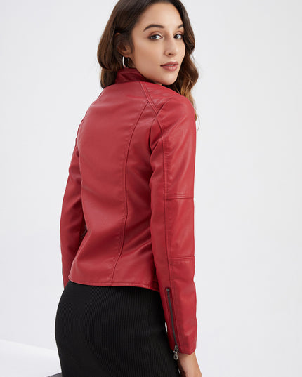 Women's Slim Leather Jacket Jackets