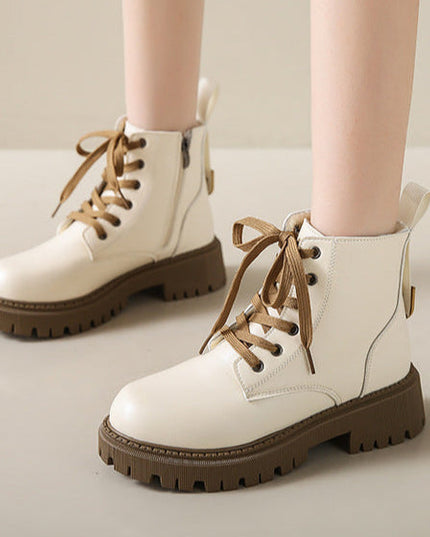 Fleece Lined Combat Boots Women's Footwear
