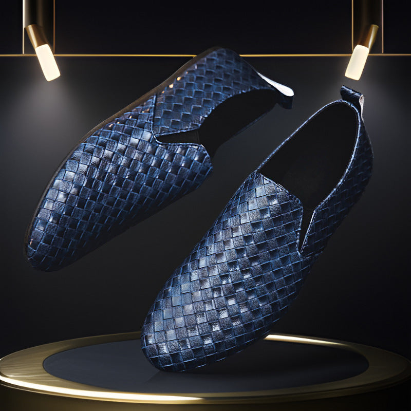 Handwoven Leather Slip‑On Shoes for Men's Women Shoes