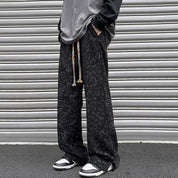 Glitch Textured Pant Black Men's Clothing