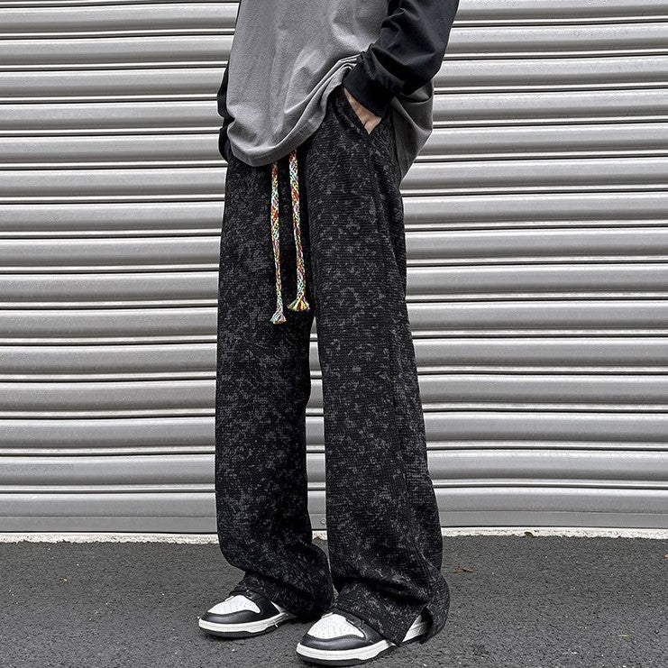 Glitch Textured Pant Black Men's Clothing