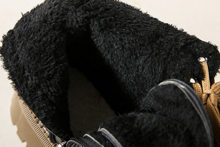 Fleece Lined Combat Boots Women's Footwear