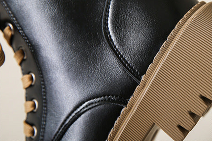 Fleece Lined Combat Boots Women's Footwear