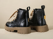 Fleece Lined Combat Boots Women's Footwear