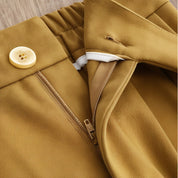 Buttoned Straight Leg Pant Women's Clothing