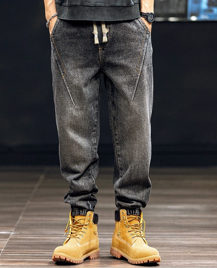 V Line Denim Jogger Men's Clothing