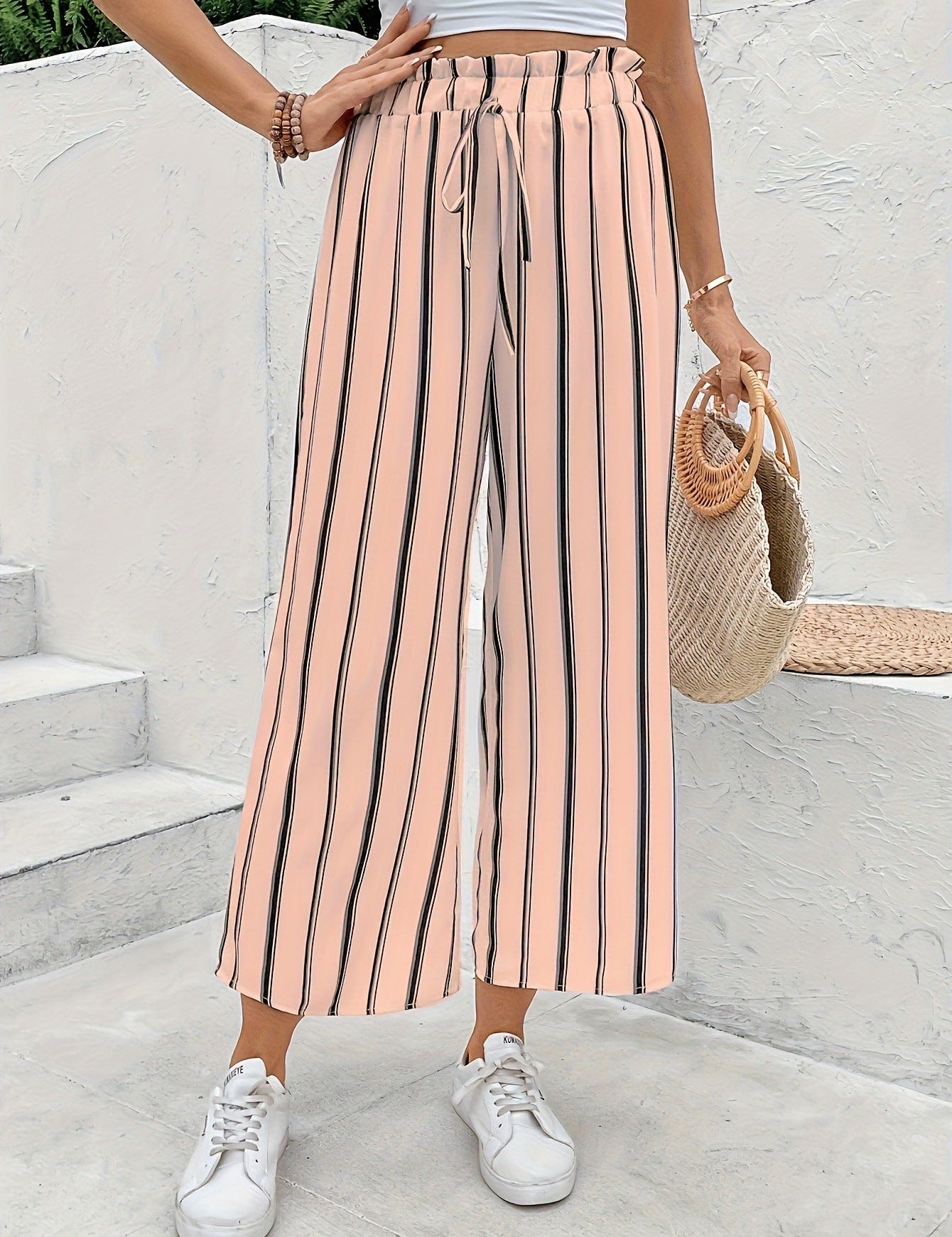 Calypso Wide Leg Pant Peach Women's Clothing