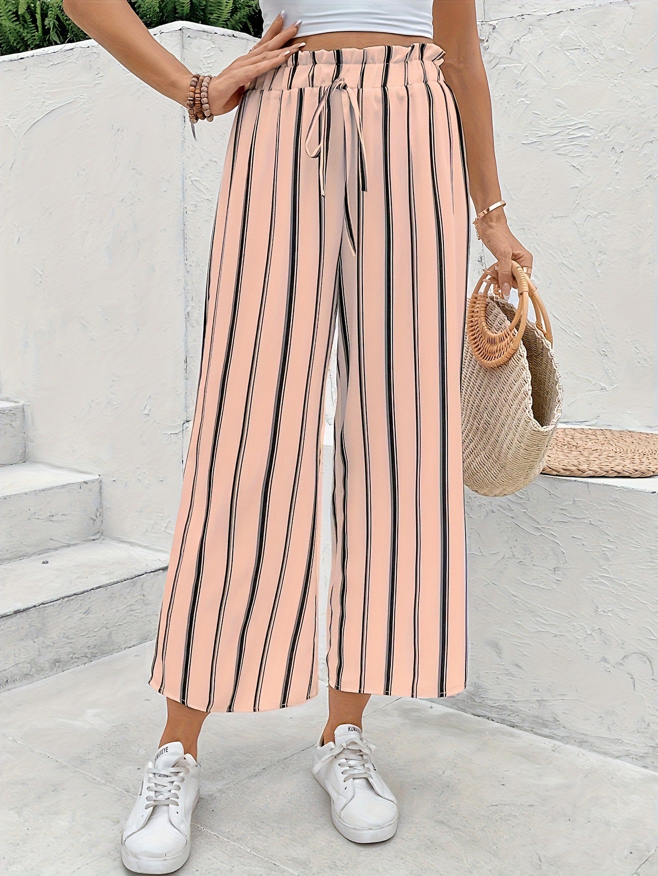 Calypso Wide Leg Pant Peach Women's Clothing