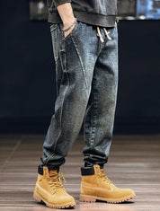V Line Denim Jogger Men's Clothing