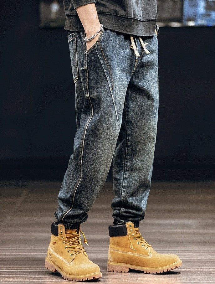 V Line Denim Jogger Men's Clothing